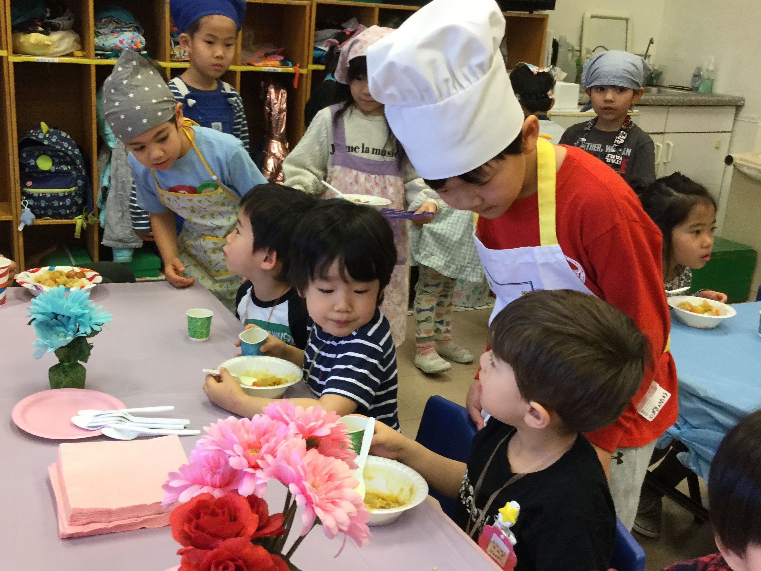 子どもたちによる、朝の会