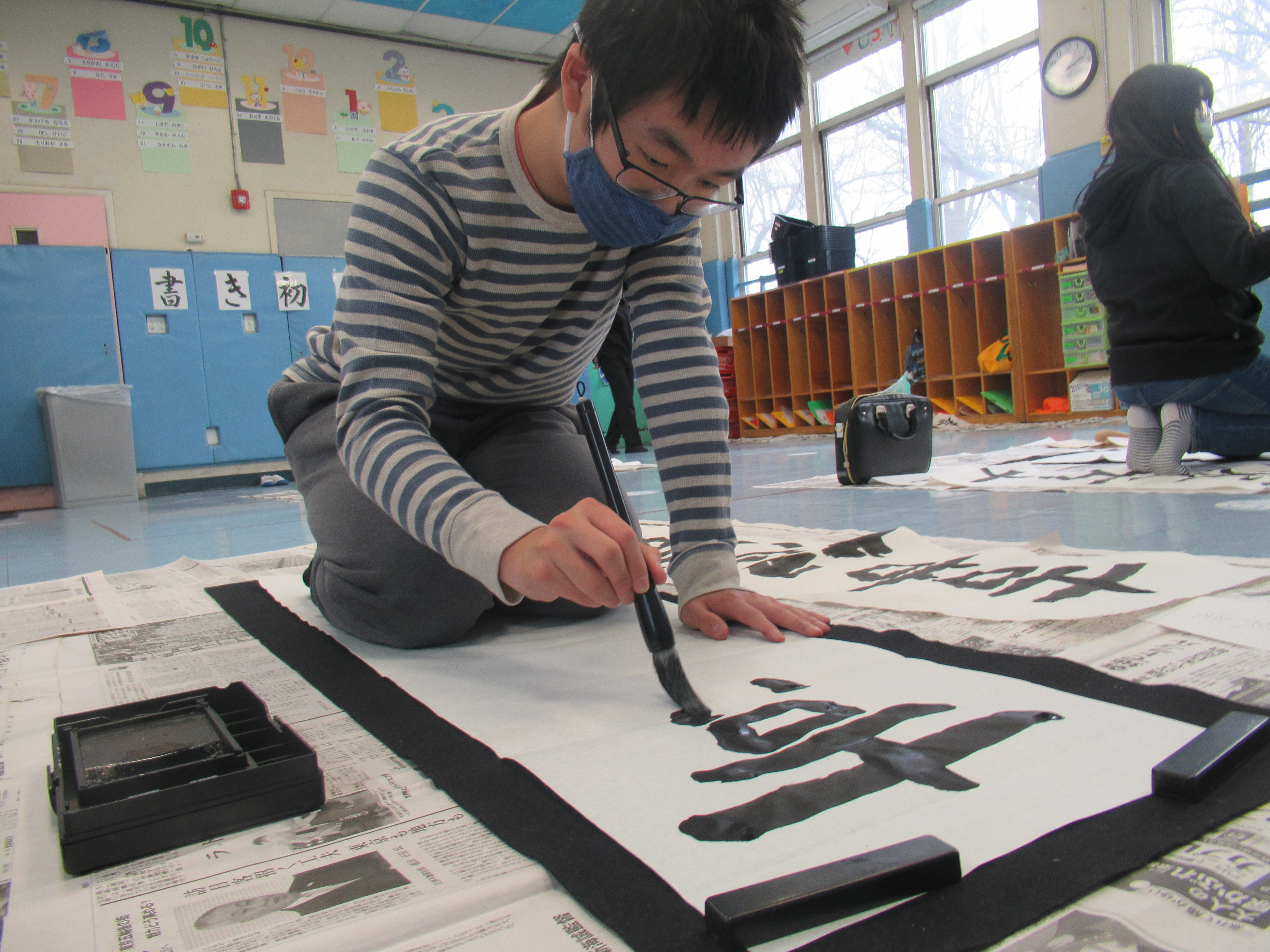 堂々の書き初め大会