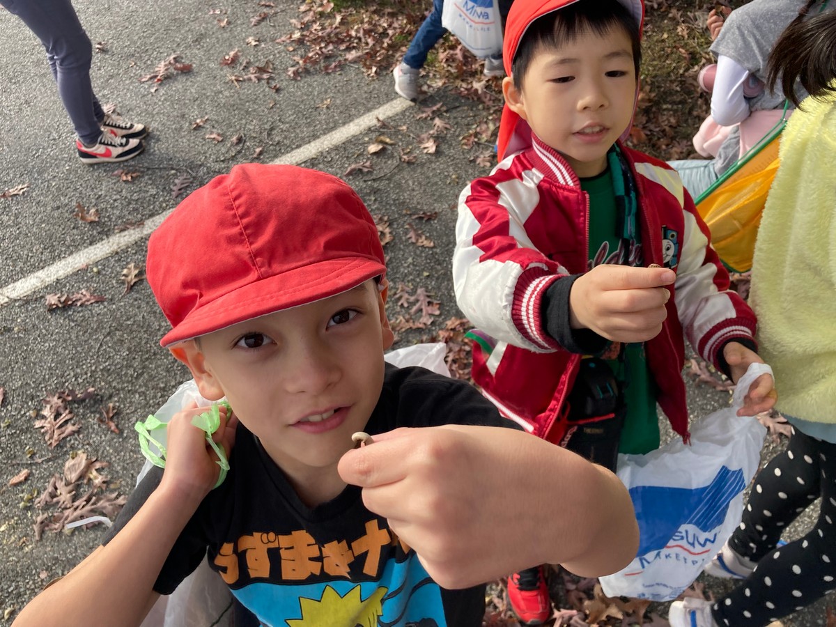 秋のもので、楽器作り!