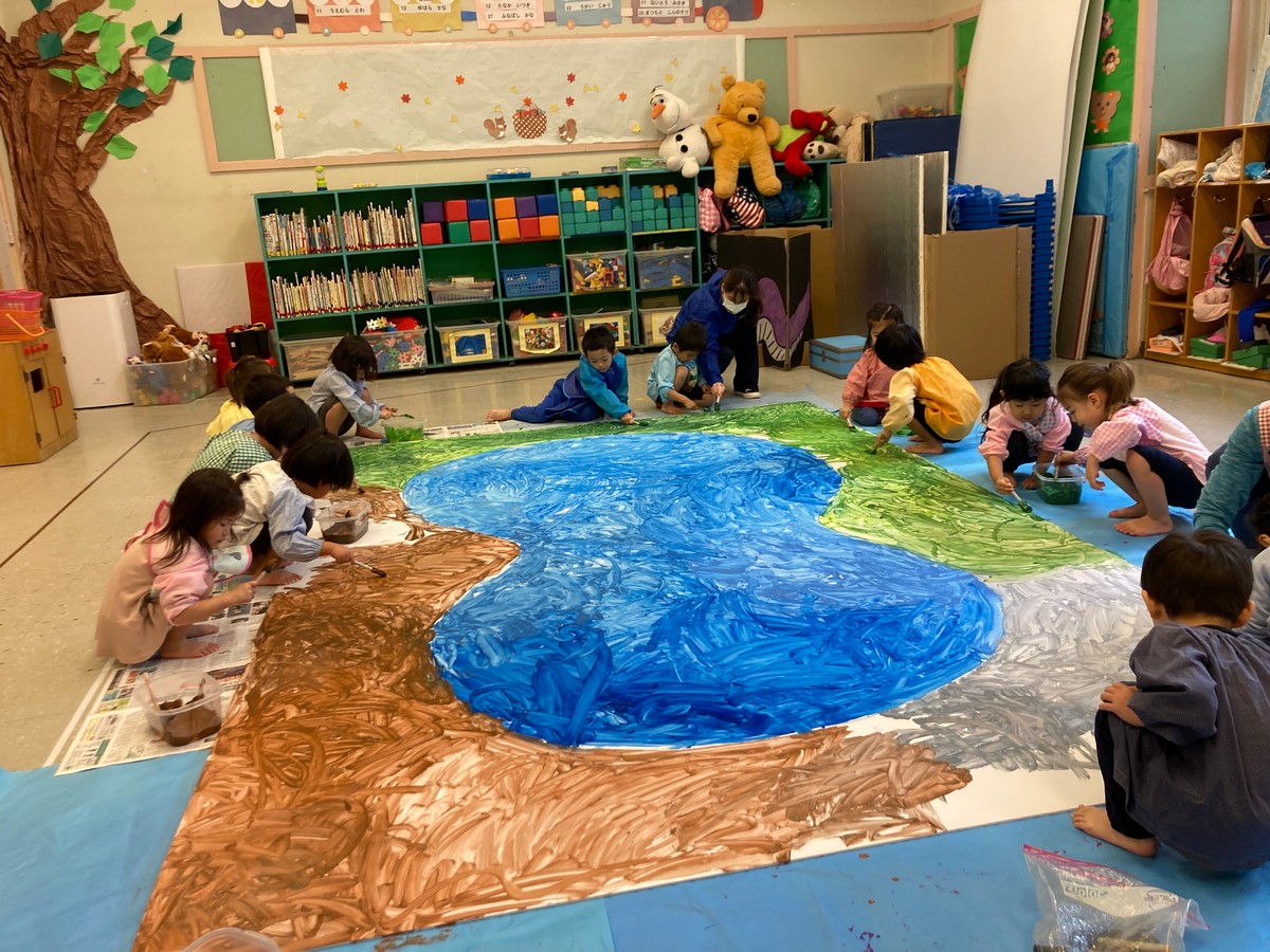 学園祭の背景画作り