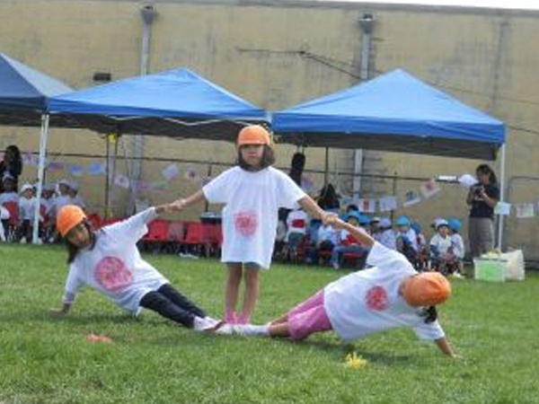 ｢力を合わせて「やー！」｣