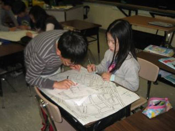 「ニューヨーク育英学園周辺地図完成」