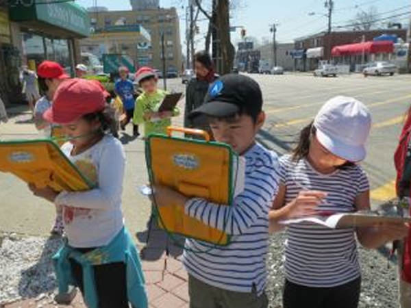 「社会科:学校周辺の地図作り」