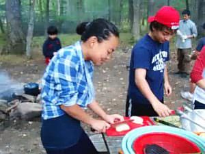 サタデーNJ校6年 校外学習「キャンプ場でのカレー作り」